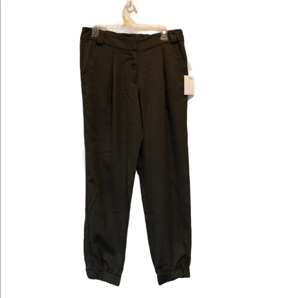 NWT 1 State jogger army green soft Lyocell trouser pant elastic ankle medium